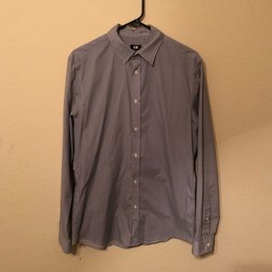 H&M striped easy iron button up